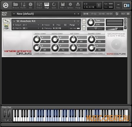 SonicCouture Variable Ambience Drums (KONTAKT) - библиотека ударной установки