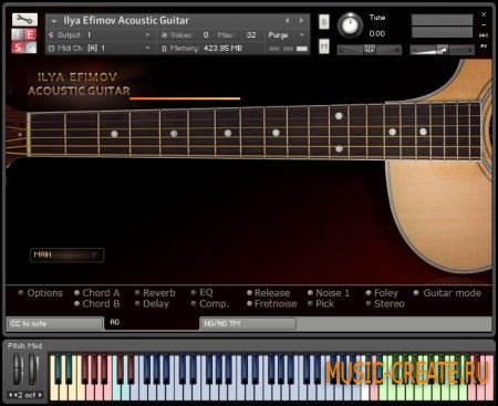 Ilya Efimov Acoustic Guitar KONTAKT (AudioP2P) - библиотека звуков гитары