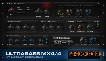G-Sonique Ultrabass MX4/4 VSTi v1.0 ASSiGN - бас синтезатор