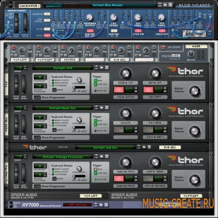 Jiggery-Pokery Blue Meanie: Virtually an ARP 2600 (Reason 5 Thor REFiLL)