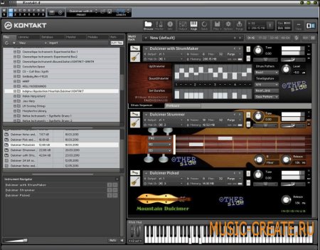 Indiginus - Appalachian Mountain Dulcimer (KONTAKT WAV SCD-SONiTUS) - библиотека 4-х струнного инструмента Mountain Dulcimer