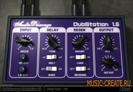Audio Damage - DubStation v1.5.2 WIN & OSX (TEAM ASSiGN) - плагин дэлей Audio Damage - DubStation v1.5.2 WIN & OSX (TEAM ASSiGN) - плагин дэлей