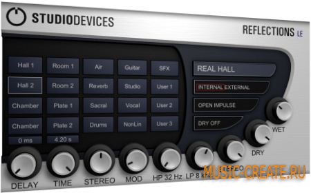 STUDIODEVICES - REFLECTIONS LE v1.2 (Incl Keygen ASSiGN) - плагин ревербератор STUDIODEVICES - REFLECTIONS LE v1.2 (Incl Keygen ASSiGN) - плагин ревербератор