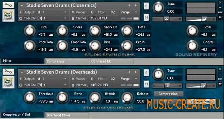 Sound Refinery Studio Seven Drums (KONTAKT) - библиотека ударных