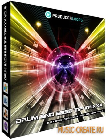 Producer Loops - Drum & Bass Tip Trixxx Vol 2 (WAV REX MIDI EXS24) - сэмплы Drum & Bass