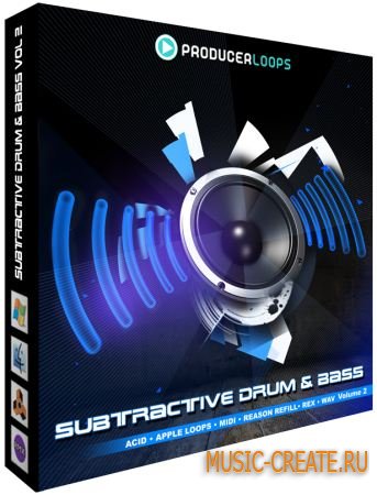 Producer Loops - Subtractive Drum & Bass Vol 2 (WAV MIDI REX2) - сэмплы Drum & Bass