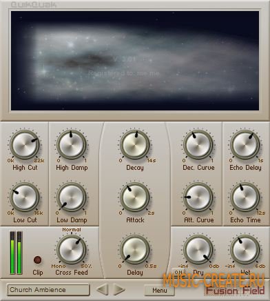 QuikQuak - Fusion Field VST v3.31(x86 x64 Incl. Keygen) - плагин реверберации QuikQuak - Fusion Field VST v3.31(x86 x64 Incl. Keygen) - плагин реверберации