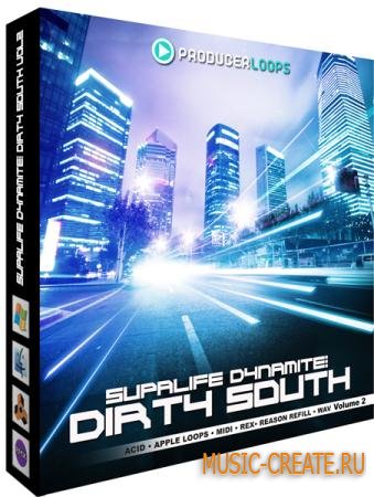 Producer Loops - Supalife Dynamite: Dirty South Vol 2 (WAV REX MIDI) - сэмплы Dirty South, Hip Hop