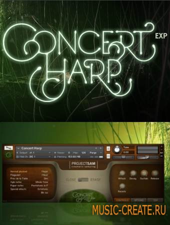 Project Sam - Concert Harp EXP v1.3 (KONTAKT DVDR) - библиотека звуков арфы