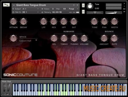 Soniccouture - Giant Bass Tongue Drum (KONTAKT EXS24) - библиотека звуков Tongue Drum