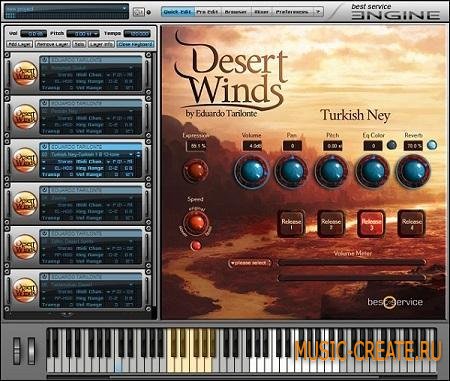 Best Service Desert Winds (Virtual Instrument DVDR / Engine 2) - библиотека звуков восточных духовых инструментов