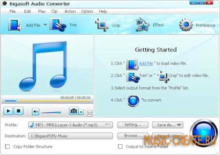 Bigasoft - Audio Converter v3.7.47.4976 (Incl.Keymaker WiN-BLiZZARD) - аудио конвертер Bigasoft - Audio Converter v3.7.47.4976 (Incl.Keymaker WiN-BLiZZARD) - аудио конвертер