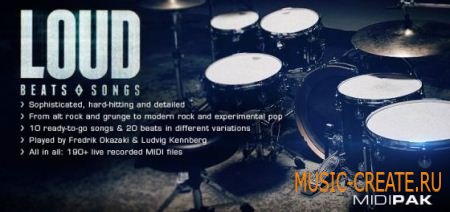 XLN Audio - Loud Beats and Songs MIDI Pak (TEAM R2R) - миди пак для Addictive Drums XLN Audio - Loud Beats and Songs MIDI Pak (TEAM R2R) - миди пак для Addictive Drums