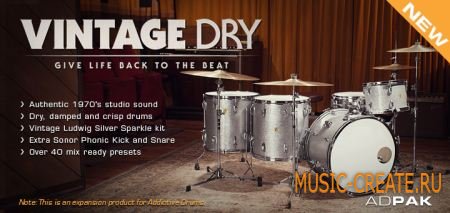 XLN Audio - Vintage Dry ADpak (TEAM R2R) - пак для Addictive Drums XLN Audio - Vintage Dry ADpak (TEAM R2R) - пак для Addictive Drums
