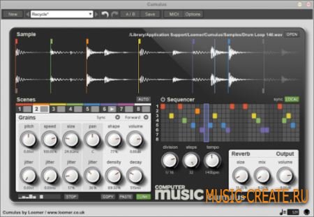 Loomer - Cumulus CM v1.0.1 RTAS, VST x86x64 Standalone - гранулярный сэмплер