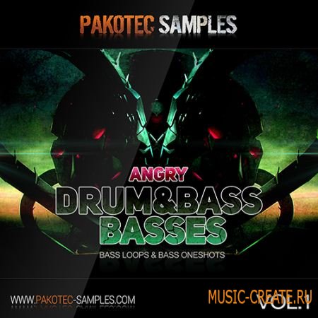 Pakotec Samples - Angry D&B Basses Vol.1 (WAV AiFF REX) - сэмплы Drum & Bass, Drumstep