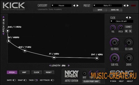 Sonic Academy - KICK Nicky Romero Edition v1.00 (Team R2R) - драм-синтезатор Sonic Academy - KICK Nicky Romero Edition v1.00 (Team R2R) - драм-синтезатор