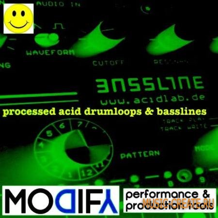 Modify - processed acid bass and drums (WAV) - сэмплы Techno