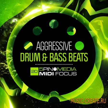5Pin Media - MIDI Focus: Aggressive Drum and Bass Beats (MULTiFORMAT) - сэмплы Drum and Bass
