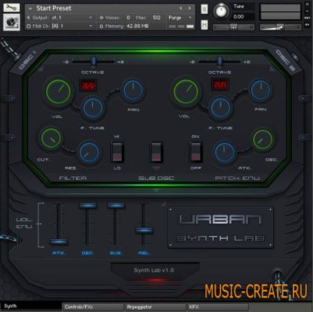 StudioLinkedVST - Urban Synth Lab (Kontakt 5.1) - синтезатор StudioLinkedVST - Urban Synth Lab (Kontakt 5.1) - синтезатор