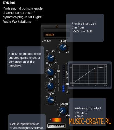 OverTone DSP - DYN500 v2.2.0 WIN / MacOSX (Team R2R) - плагин компрессор OverTone DSP - DYN500 v2.2.0 WIN / MacOSX (Team R2R) - плагин компрессор