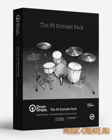 DrumDrops - Vintage 1963 Premier Outfits 54 Drum Kit v3 (KONTAKT) - библиотека ударных