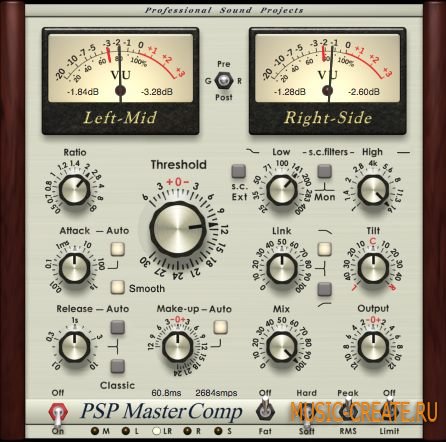 PSP audioware - MasterComp v1.8.0 WiN/MAC (Team R2R) - динамический процессор