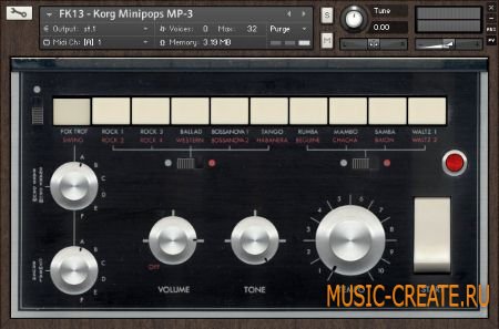 Forgotten Keys - FK13: Korg Mini-Pops MP-3 V.4.2 (KONTAKT) - аналоговая драм-машина Forgotten Keys - FK13: Korg Mini-Pops MP-3 V.4.2 (KONTAKT) - аналоговая драм-машина
