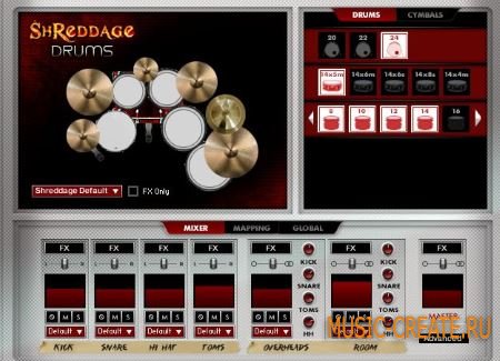 Impact Soundworks - Shreddage Drums (KONTAKT) - библиотека звуков ударных в rock, metal стиле