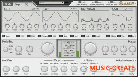 FXpansion - Bloom v1.2.0.5 WIN OSX (Team R2R) - плагин эффект делей