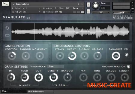 Will Bedford - Granulate V1.0 (KONTAKT) - гранулированный синтезатор Will Bedford - Granulate V1.0 (KONTAKT) - гранулированный синтезатор