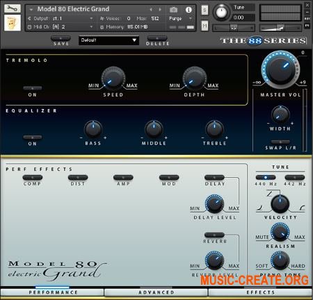 Chocolate Audio - The 88 Series - Model 80 Electric Grand (KONTAKT) - библиотека звуков электрического рояля Yamaha CP80 Chocolate Audio - The 88 Series - Model 80 Electric Grand (KONTAKT) - библиотека звуков электрического рояля Yamaha CP80