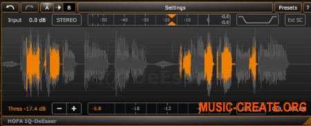 HOFA - IQ-DeEsser v1.0.3 AAX RTAS VST VST3 CE (Team V.R) - плагин деэссер