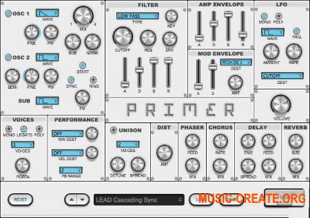 Audible Genius - Primer v1.1.3 WIN / MacOSX (Team R2R) - синтезатор виртуальный