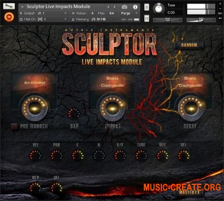 Gothic Instruments - SCULPTOR Live Impacts Module (KONTAKT AiFF) - модуль ударных Gothic Instruments - SCULPTOR Live Impacts Module (KONTAKT AiFF) - модуль ударных