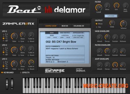 Beat Delamar - Zampler//RX v2.0 x32 x64 VST AU WIN MAC - сэмплер Beat Delamar - Zampler//RX v2.0 x32 x64 VST AU WIN MAC - сэмплер