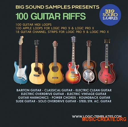 Big Sound Samples - 100 Guitar Riffs (WAV MIDI AIF CST) - сэмплы гитары Big Sound Samples - 100 Guitar Riffs (WAV MIDI AIF CST) - сэмплы гитары