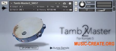 AuroraSample Tamb-Master v2.0.1 (KONTAKT) - библиотека звуков бубнов AuroraSample Tamb-Master v2.0.1 (KONTAKT) - библиотека звуков бубнов