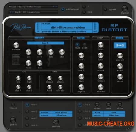 Rob Papen RP-Distort v1.0.1f (Team R2R) - плагин дисторшн Rob Papen RP-Distort v1.0.1f (Team R2R) - плагин дисторшн