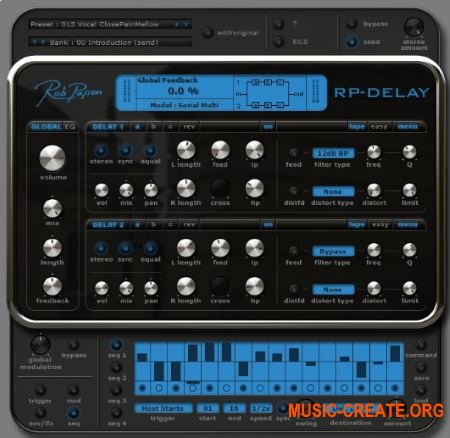 Rob Papen RP-Delay v1.0.1j (Team R2R) - плагин дэлей Rob Papen RP-Delay v1.0.1j (Team R2R) - плагин дэлей