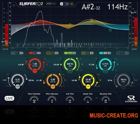 SoundRadix Surfer EQ v2.0.1.0 WIN (Team AudioUTOPiA) - плагин эквалайзер
