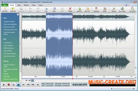 NCH Software WavePad Sound Editor Masters Edition 7.00 + Portable x86 - аудио редактор