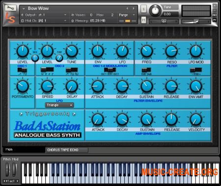 Triggersoniq BadAsStation (KONTAKT) - бас синтезатор
