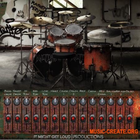 It Might Get Loud KVLT Drums WiN / OSX RETAiL (Team SYNTHiC4TE) - библиотека ударных в metal, punk стиле