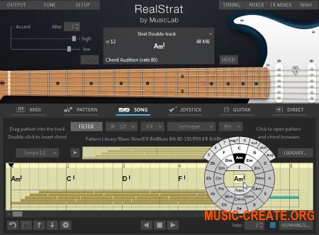 MusicLab - RealStrat v4.0.0.7239 WiN / OSX (Team R2R) - виртуальная гитара