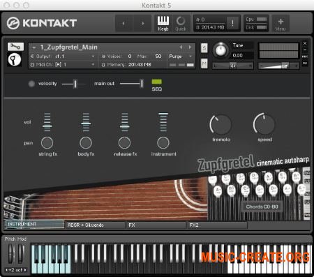 StrumSounds Zupfgretel Cinematic Autoharp (KONTAKT) - библиотека звуков автоарфы StrumSounds Zupfgretel Cinematic Autoharp (KONTAKT) - библиотека звуков автоарфы