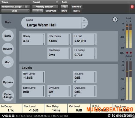 TC Electronic VSS3 Native v1.0.3 (Team R2R) - плагин ревербератор