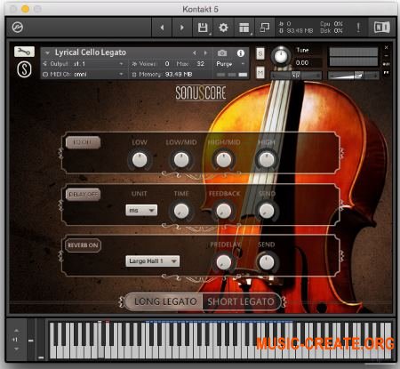 Sonuscore Lyrical Cello Phrases V.1.1 (KONTAKT) - звуки виолончели Sonuscore Lyrical Cello Phrases V.1.1 (KONTAKT) - звуки виолончели