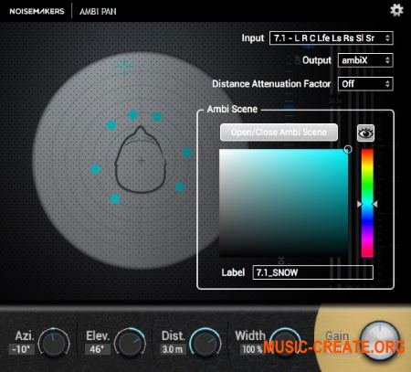 Noise Makers Ambi Pan v1.2 (Team R2R) - плагин создания 3D звука