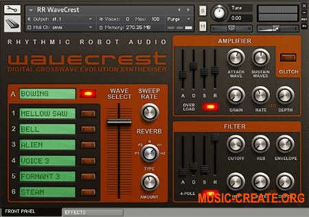 Rhythmic Robot WaveCrest (KONTAKT) - библиотека синтезатора Ensoniq SQ80